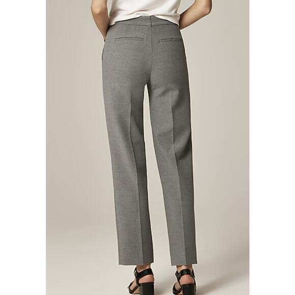 J.Crew New Kate Straight-Leg Pants WMNS 0 Gray Four-Season Stretch Zip Fly CC441 - Picture 1 of 7